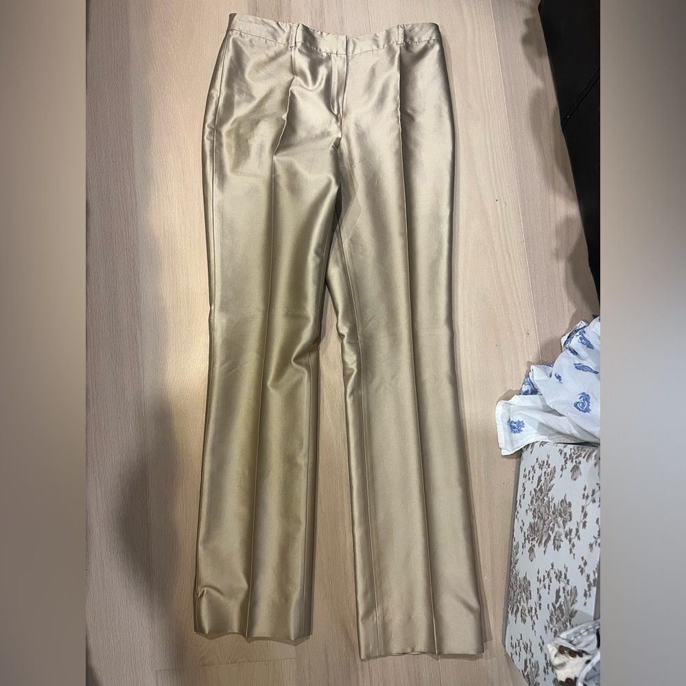 Gold going out pants